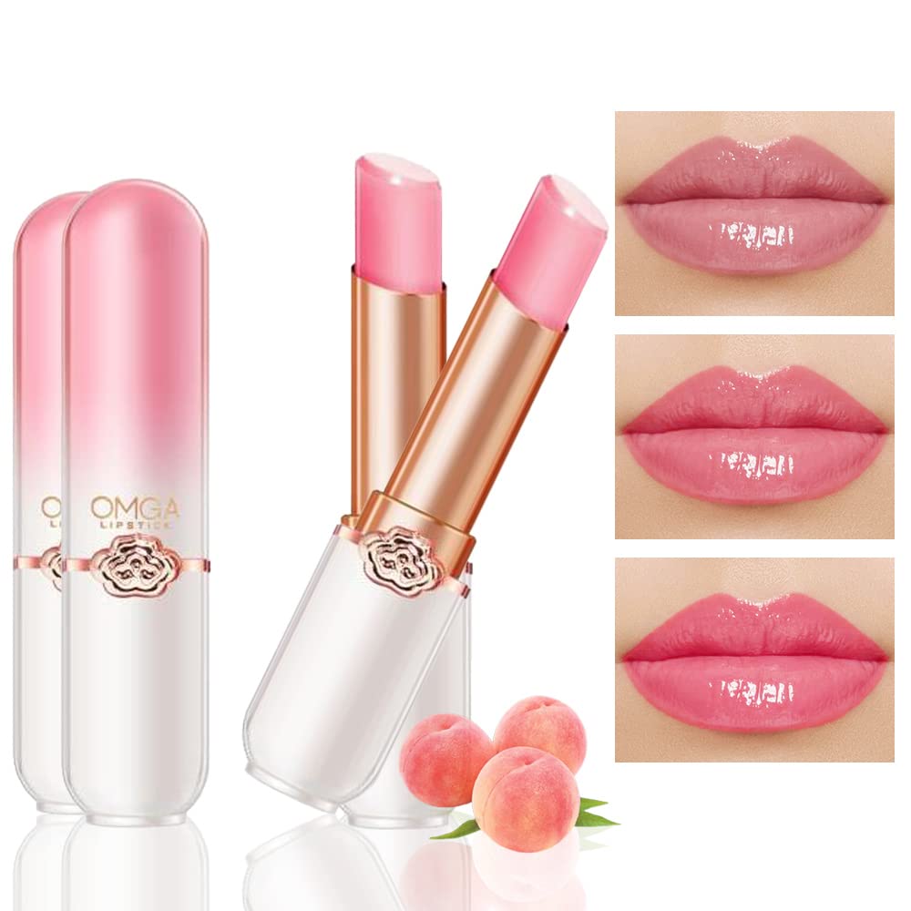 BINGBRUSH front packaging showing two peach color-changing lipsticks and gifting appeal