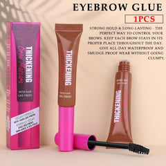 BINGBRUSH model outdoors with warm light showing natural auburn color and long-wear benefit