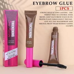BINGBRUSH model wearing tinted brows illustrating natural fuller look