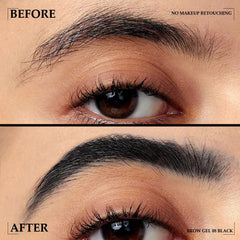 BINGBRUSH gel texture swatched on skin showing buildable fibers and natural finish benefit