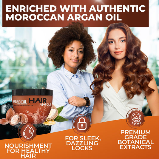 BINGO HAIR CARE creamy argan oil mask texture highlighting smooth spreadability