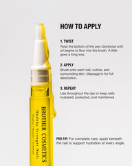 Bint Nails Brother Cosmetics oil texture drop highlighting moisturizing benefit