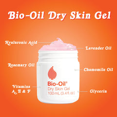 Treating dry patches on legs with Bio-Oil gel for targeted moisture repair