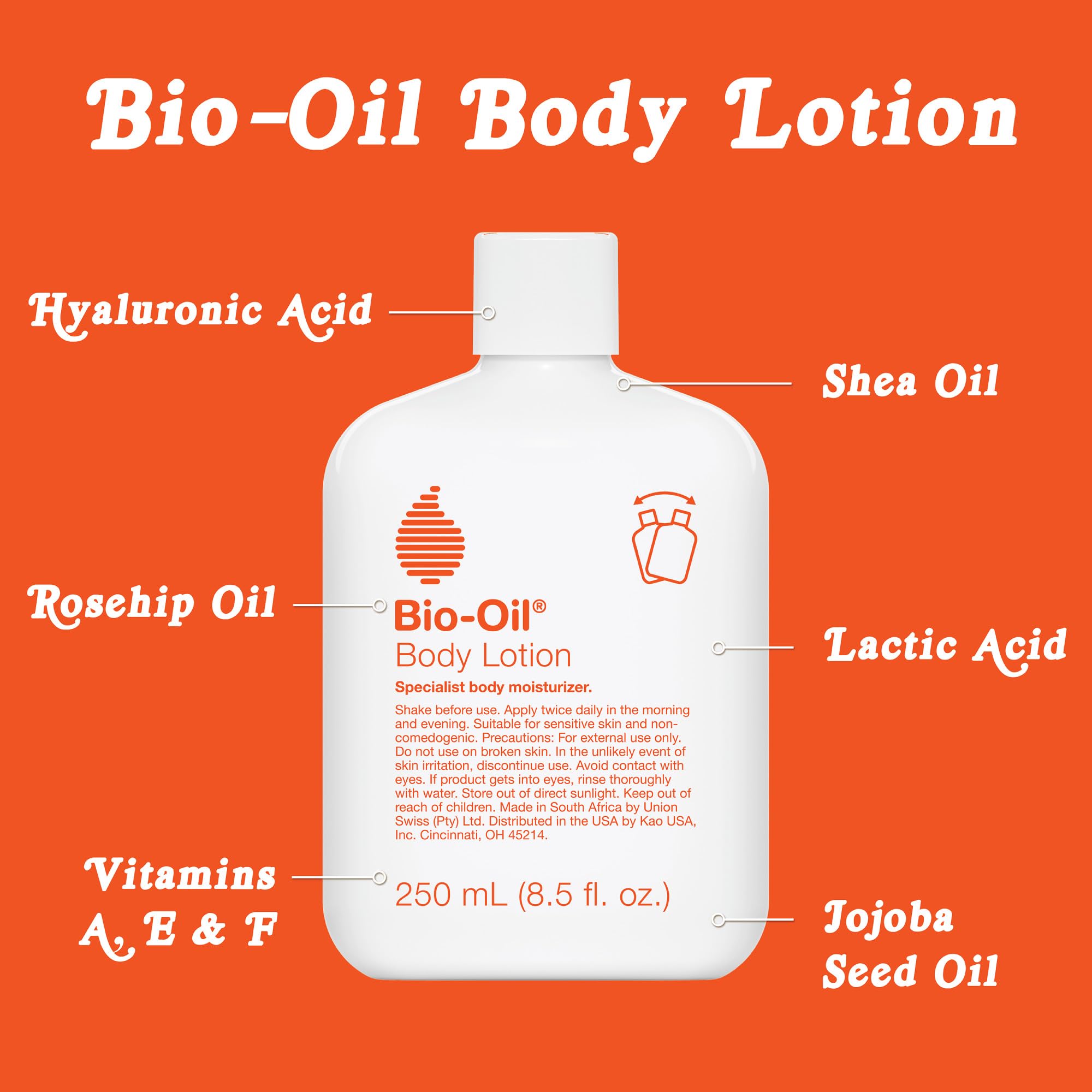 Bio-Oil ingredients jojoba and rosehip displayed for nourishing hydration benefit