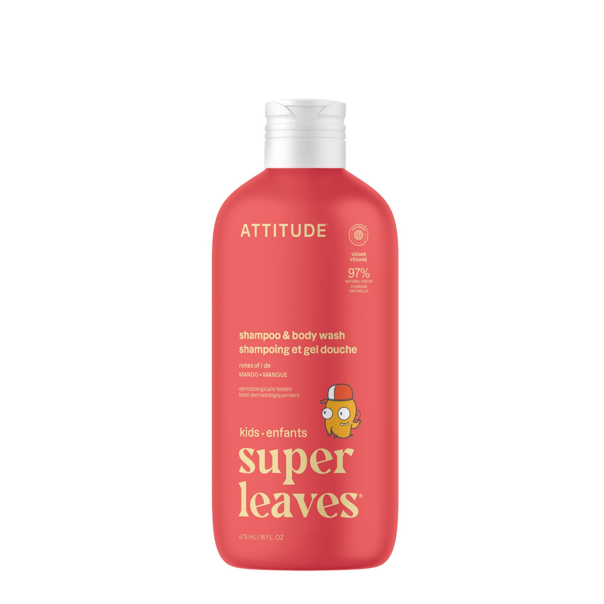 BIO SPECTRA ATTITUDE front bottle showing mango scent and kid-friendly design