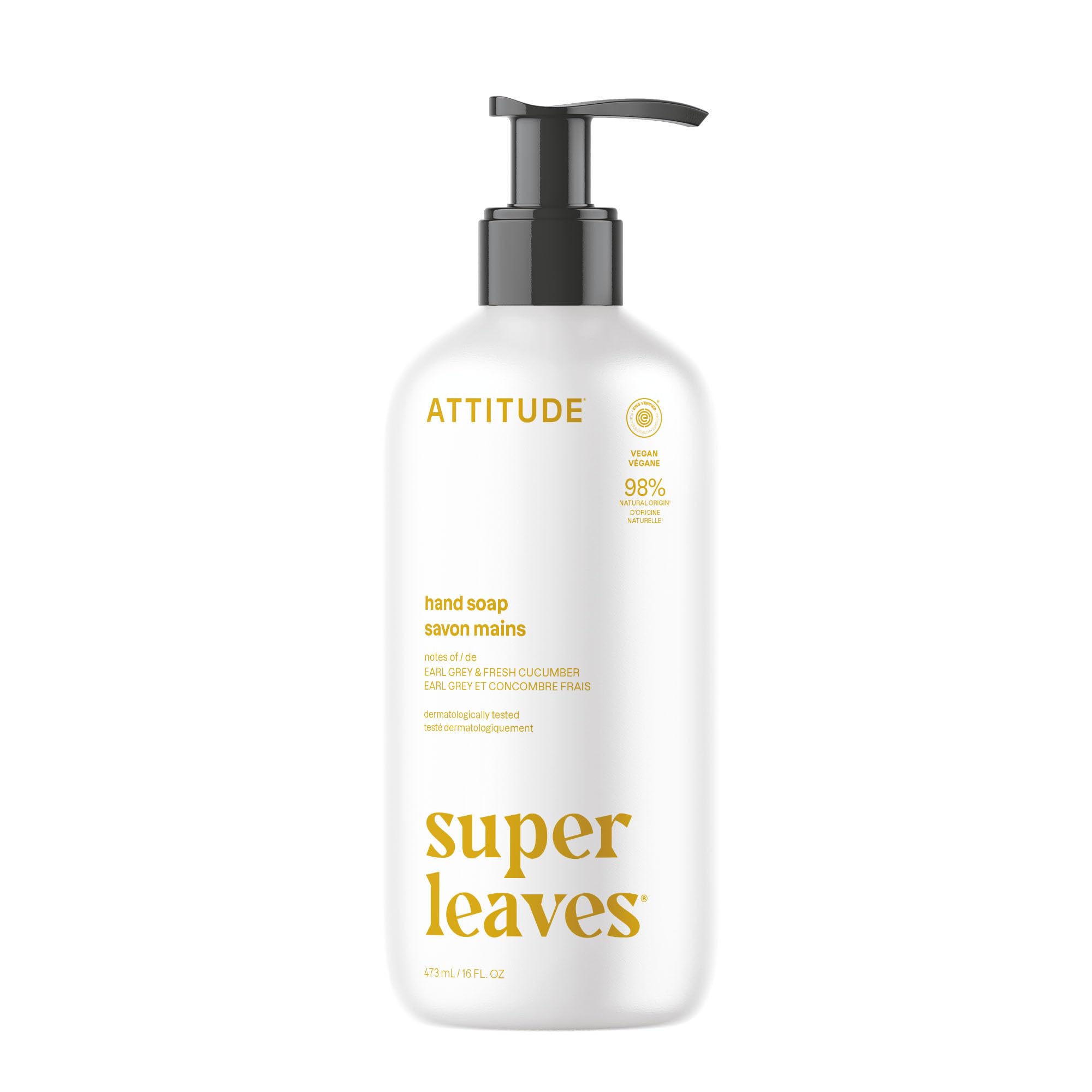 BIO SPECTRA ATTITUDE front label showing clean ingredients and scent benefit