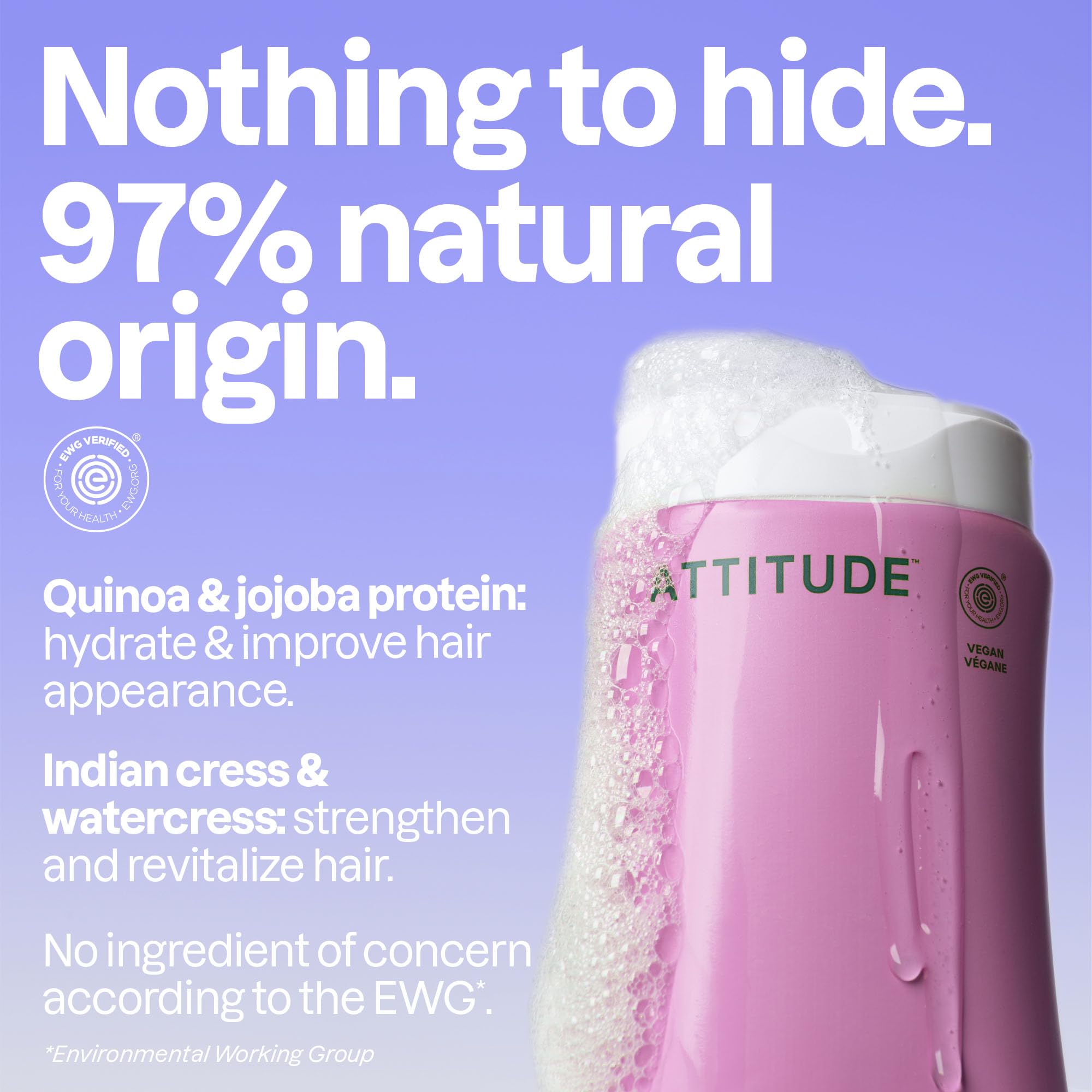 BIO SPECTRA ATTITUDE creamy lather in hand demonstrating gentle foam