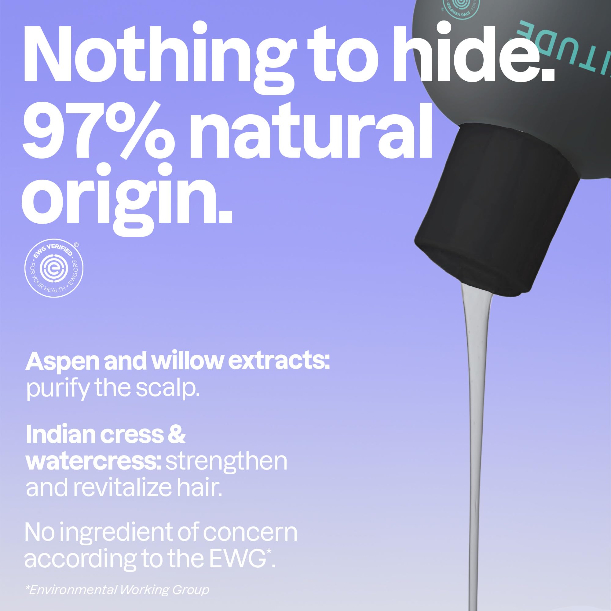 Stream of BIO SPECTRA ATTITUDE gel pouring to show texture and easy lather benefit