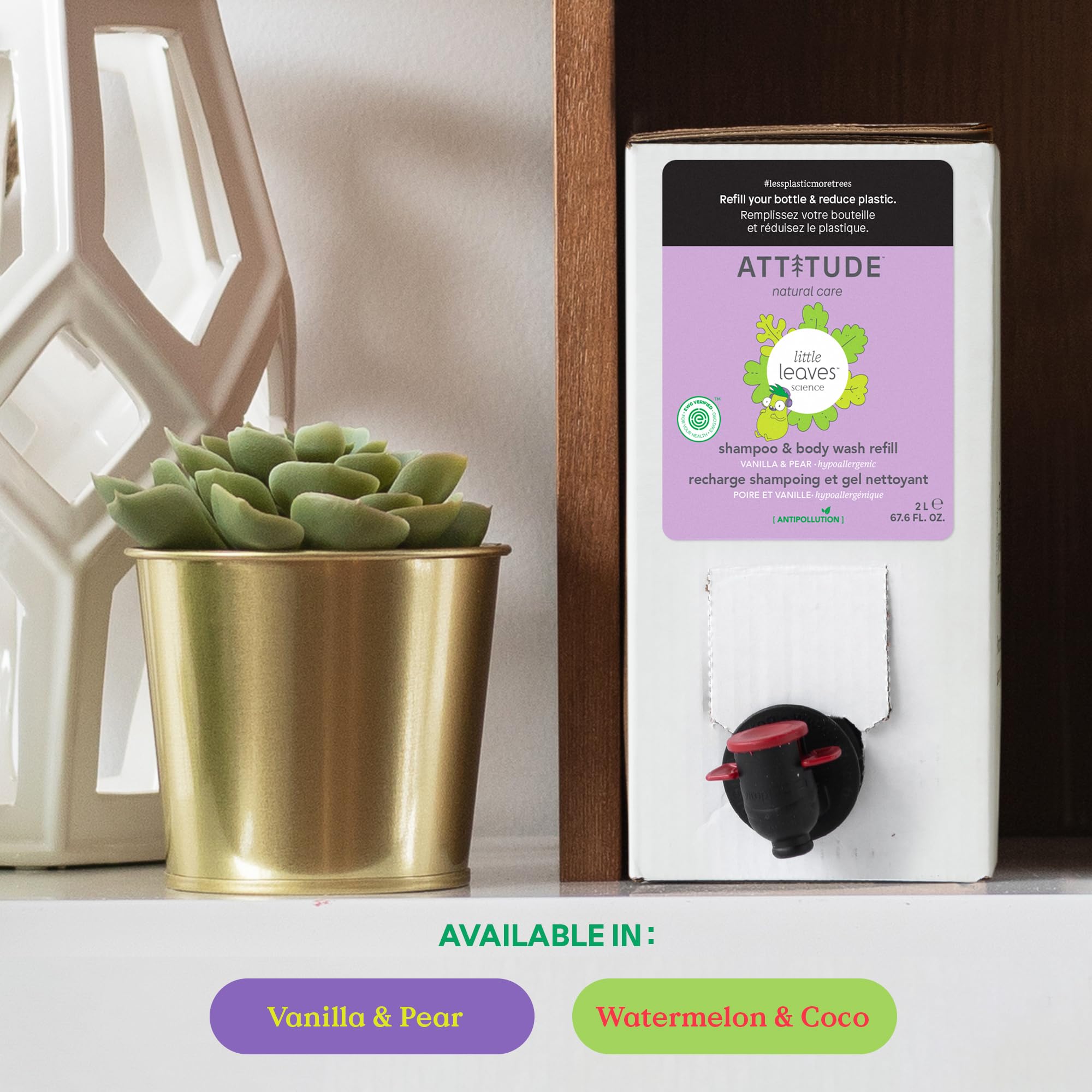 BIO SPECTRA ATTITUDE dispensing into pump bottle for easy refill and reduced plastic