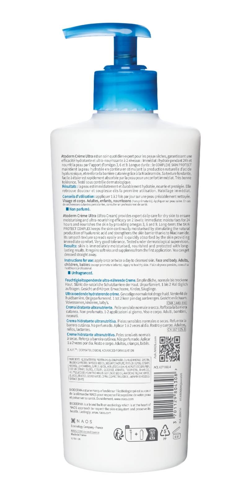Bioderma applied to hand demonstrating fast absorption and comfort