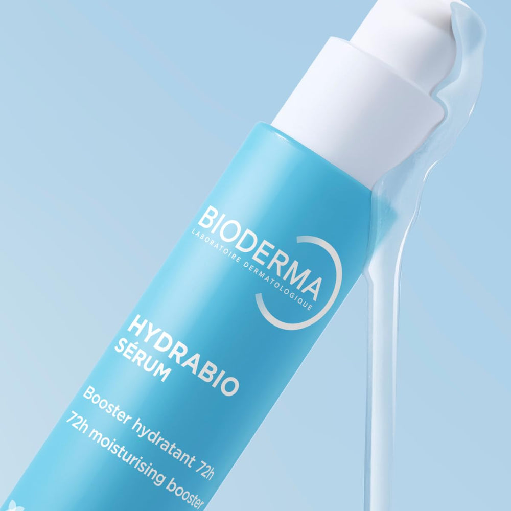 Bioderma serum closeup texture showing lightweight finish for fast absorption