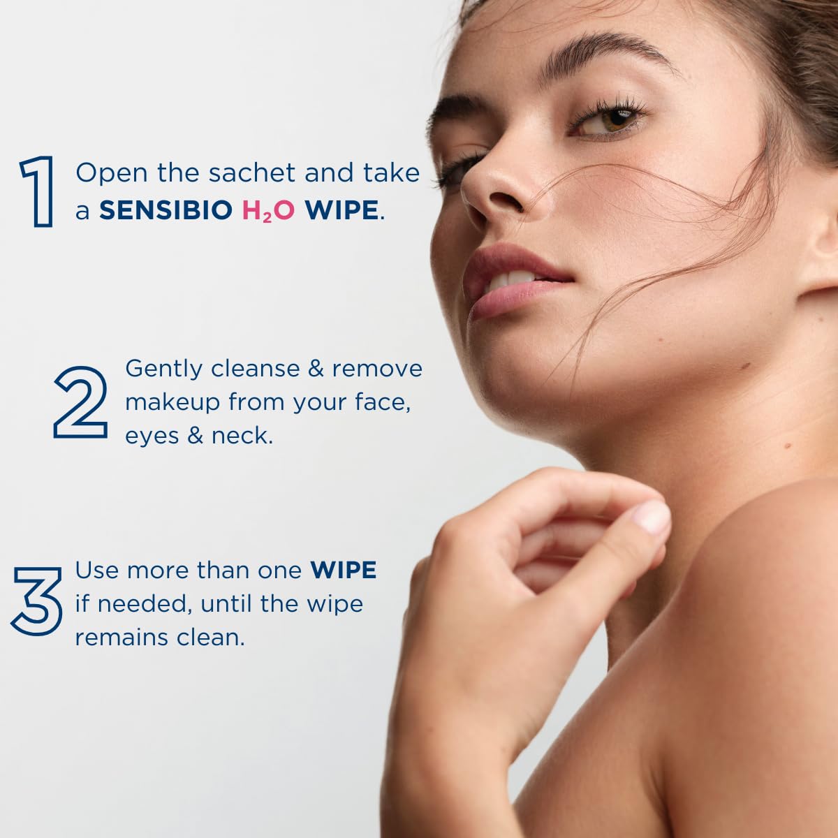 Open Bioderma pack detail with visible resealable flap preserving moisture