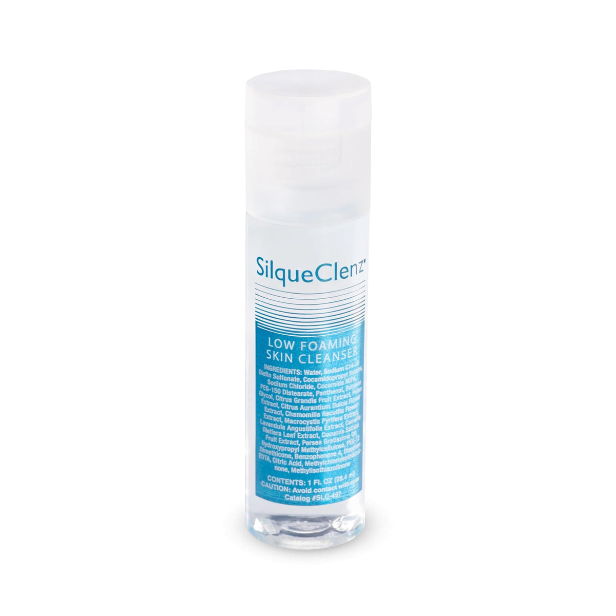 BIODERMIS SilqueClenz front packaging showing compact travel bottle and branding benefit