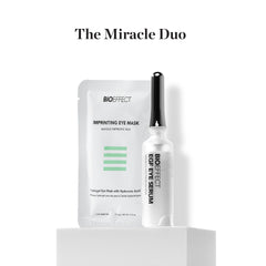 BIOEFFECT eye masks applied under-eye in use providing immediate de-puffing
