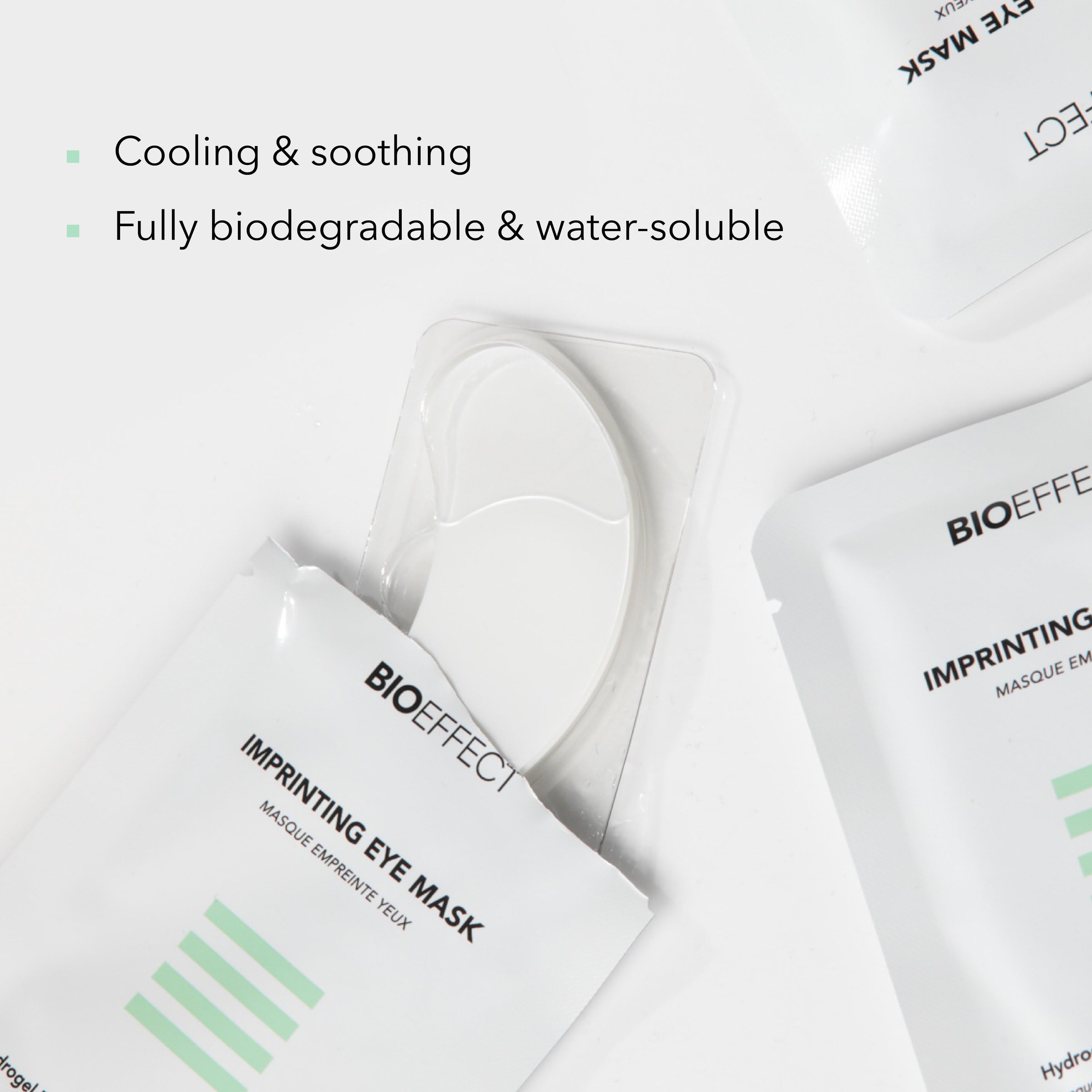 BIOEFFECT eye masks staged on shelf for spa-like hydration routine