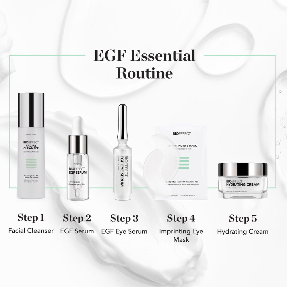 BIOEFFECT eye masks shown in hand size comparison for portable treatment