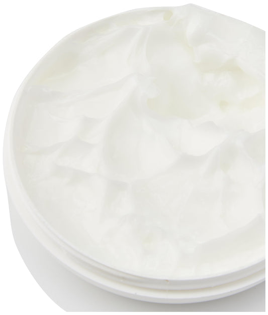 Biofresh cream texture close-up on fingertip, highlights lightweight absorbent finish