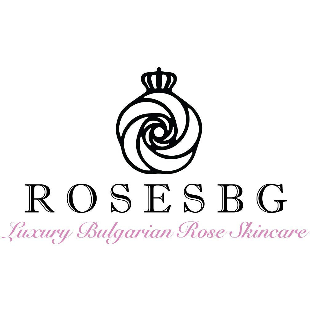 Biofresh jar beside fresh Bulgarian roses showing natural rose water ingredient and botanical origin