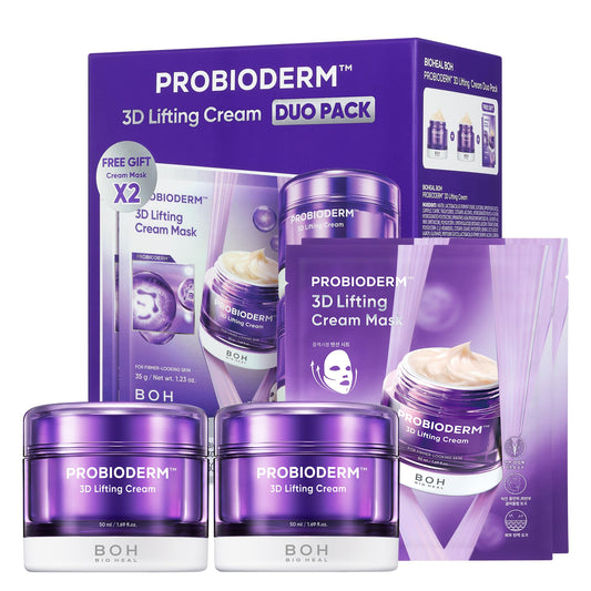 BIOHEAL BOH front packaging showing the lifting cream set and premium gift box benefit clarity
