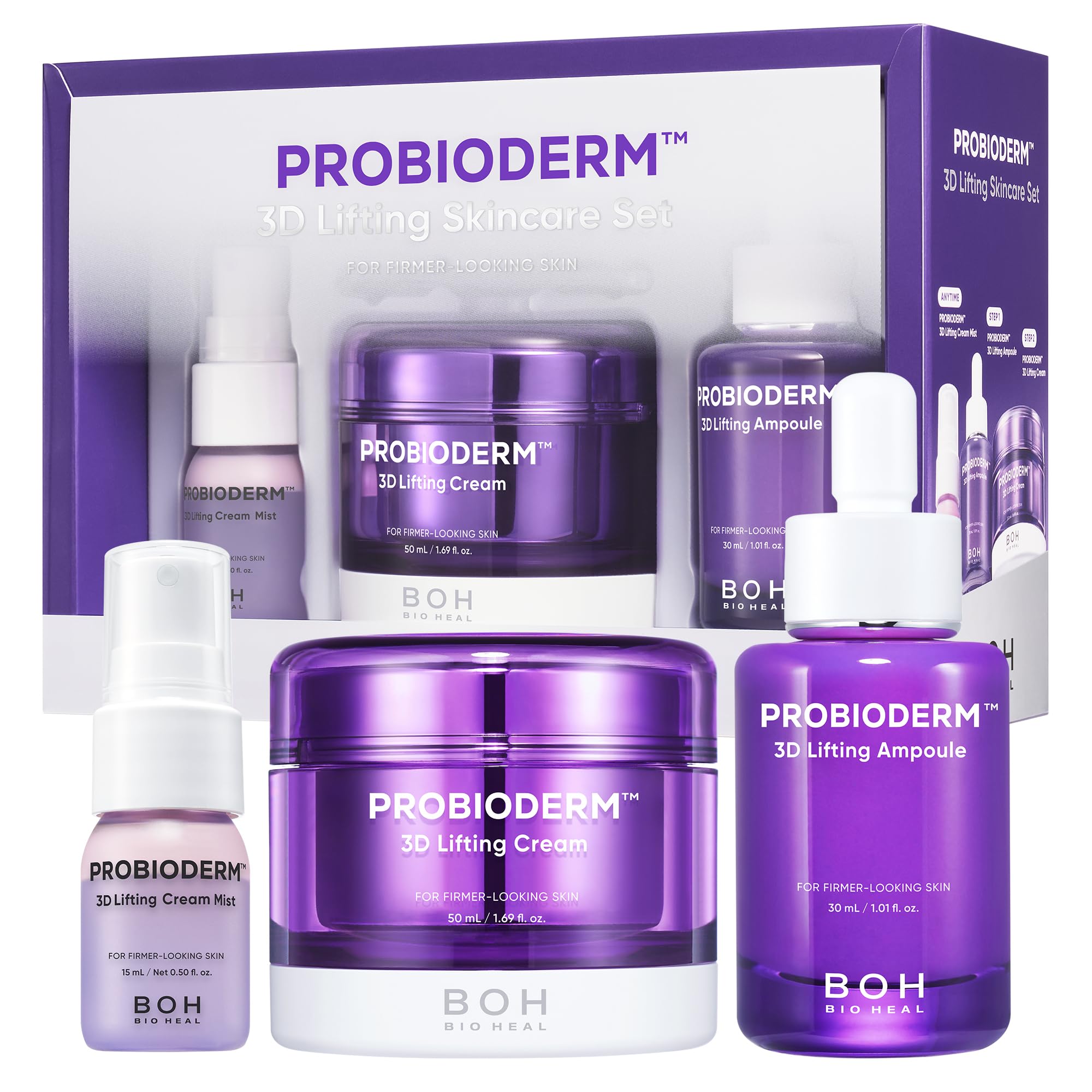BIOHEAL BOH front packaging showing full lifting set and routine benefits