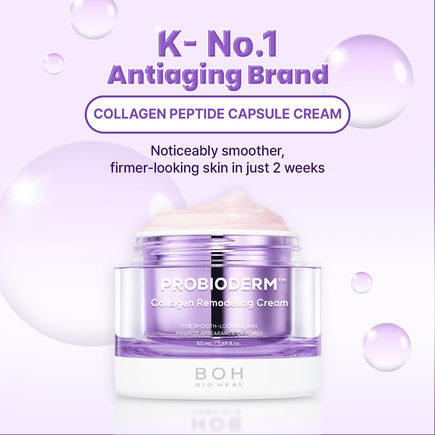 BIOHEAL BOH in bathroom during morning routine demonstrating easy layering under makeup