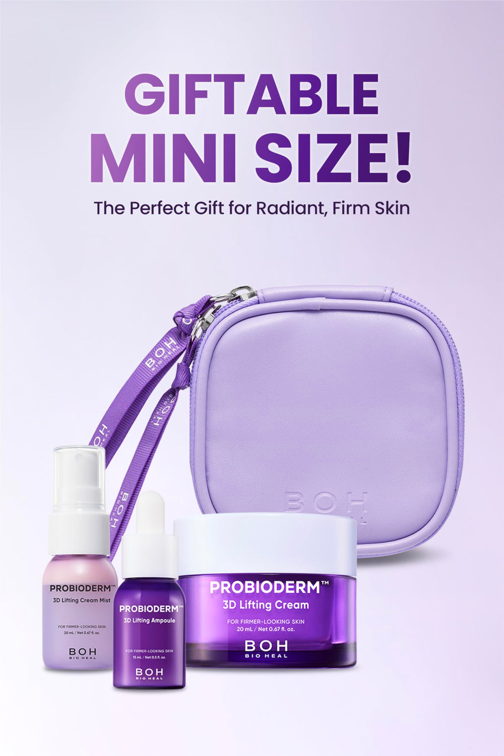 BIOHEAL BOH products beside passport showing travel-ready skincare benefits