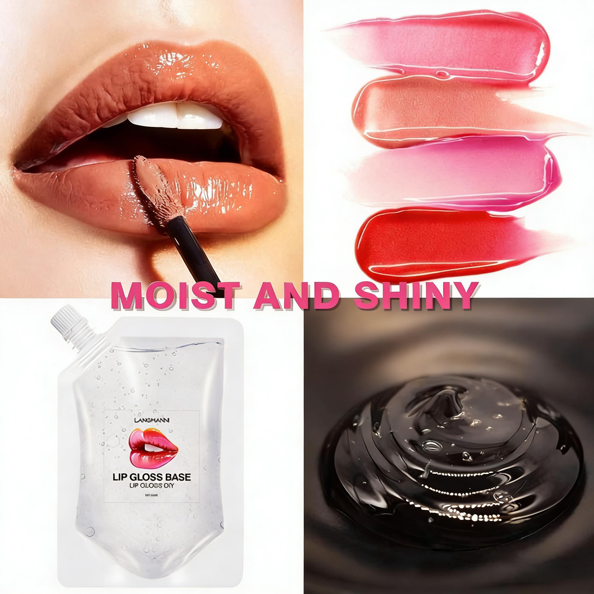 BIOKUSY pouring gel into lip tube, demonstrates simple DIY filling benefit