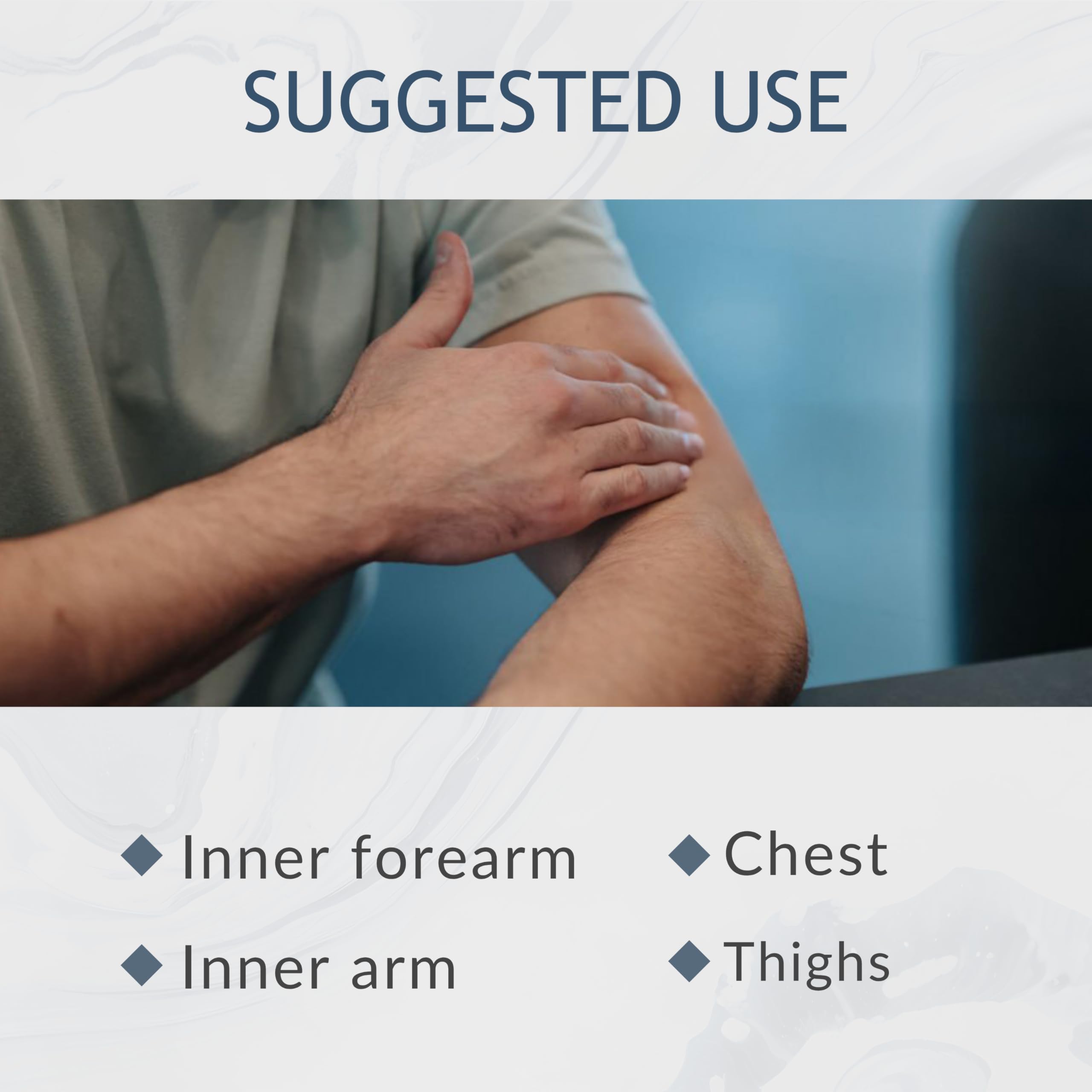 BIOLABS PRO applied on forearm illustrating easy absorption and daily routine use