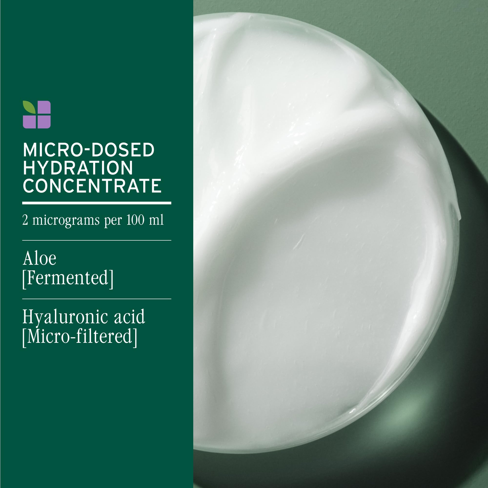 Biolage Hydra Source pouch on bathroom shelf in routine setting, easy weekly treatment