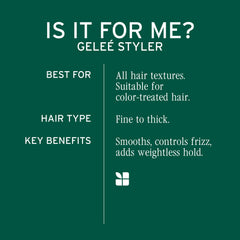 Biolage gelée texture close-up showing smooth cream-gel for easy styling