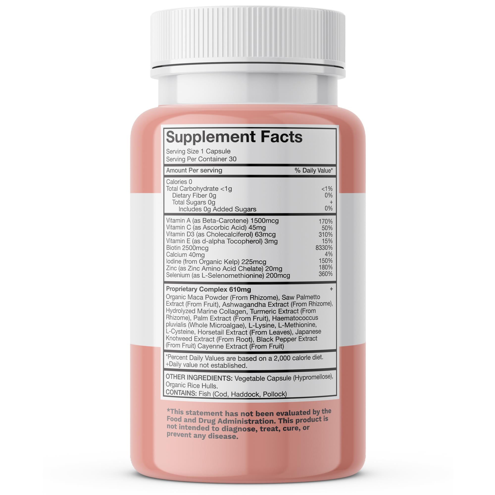BioMiracle capsules beside ruler showing capsule size and dosage clarity