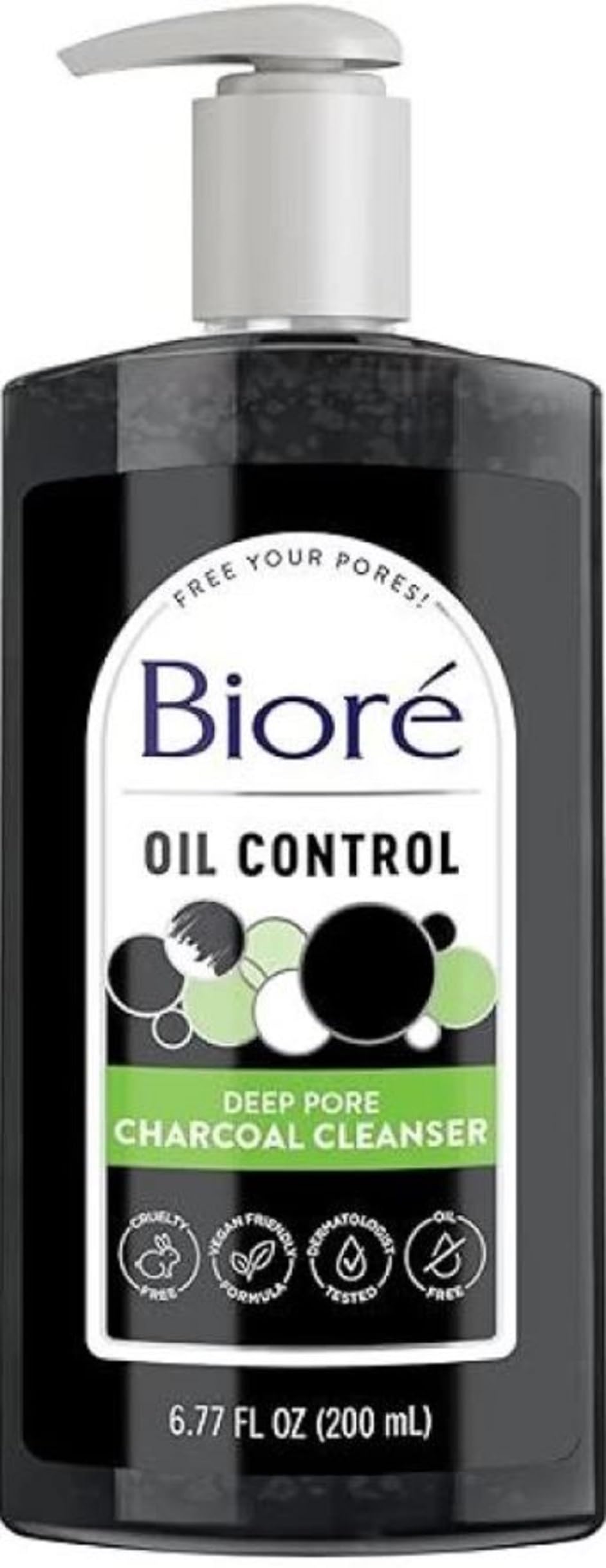 Bioré front packaging showing bottle and label for quick identification and use benefit