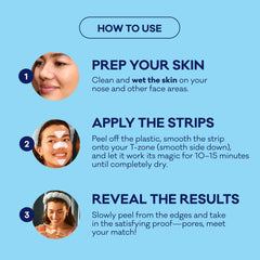 Bioré forehead face strip demonstrating wider coverage and fit