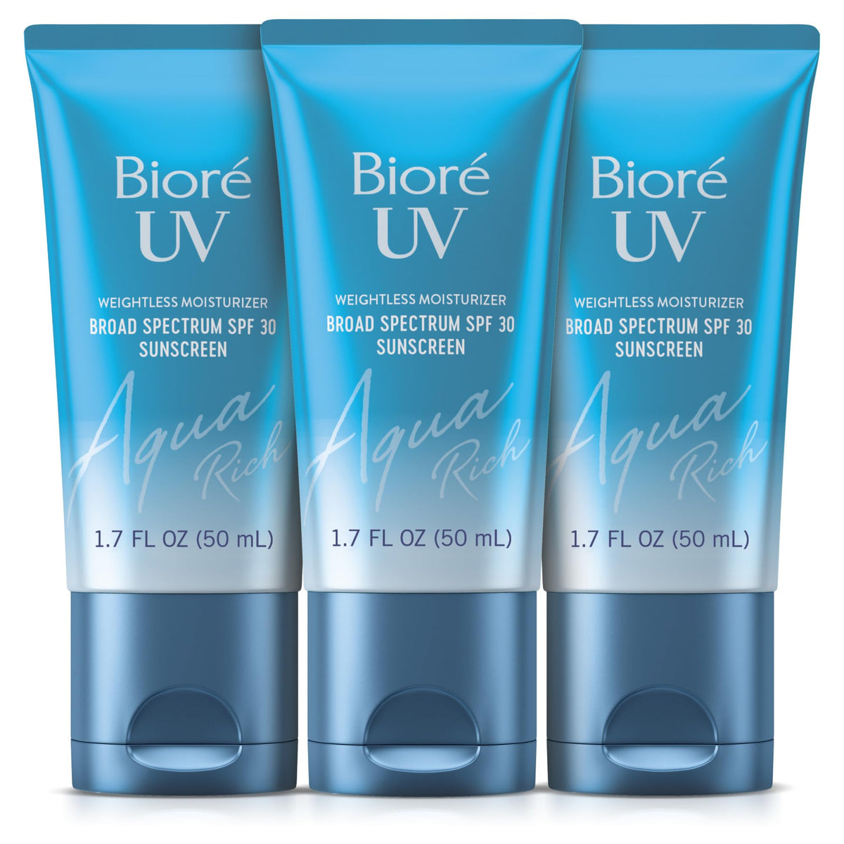 Bioré front packaging showing SPF 30 protection and sleek bottle design