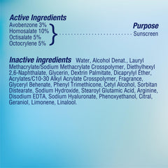 Biore product label and ingredients list for transparent formulation info