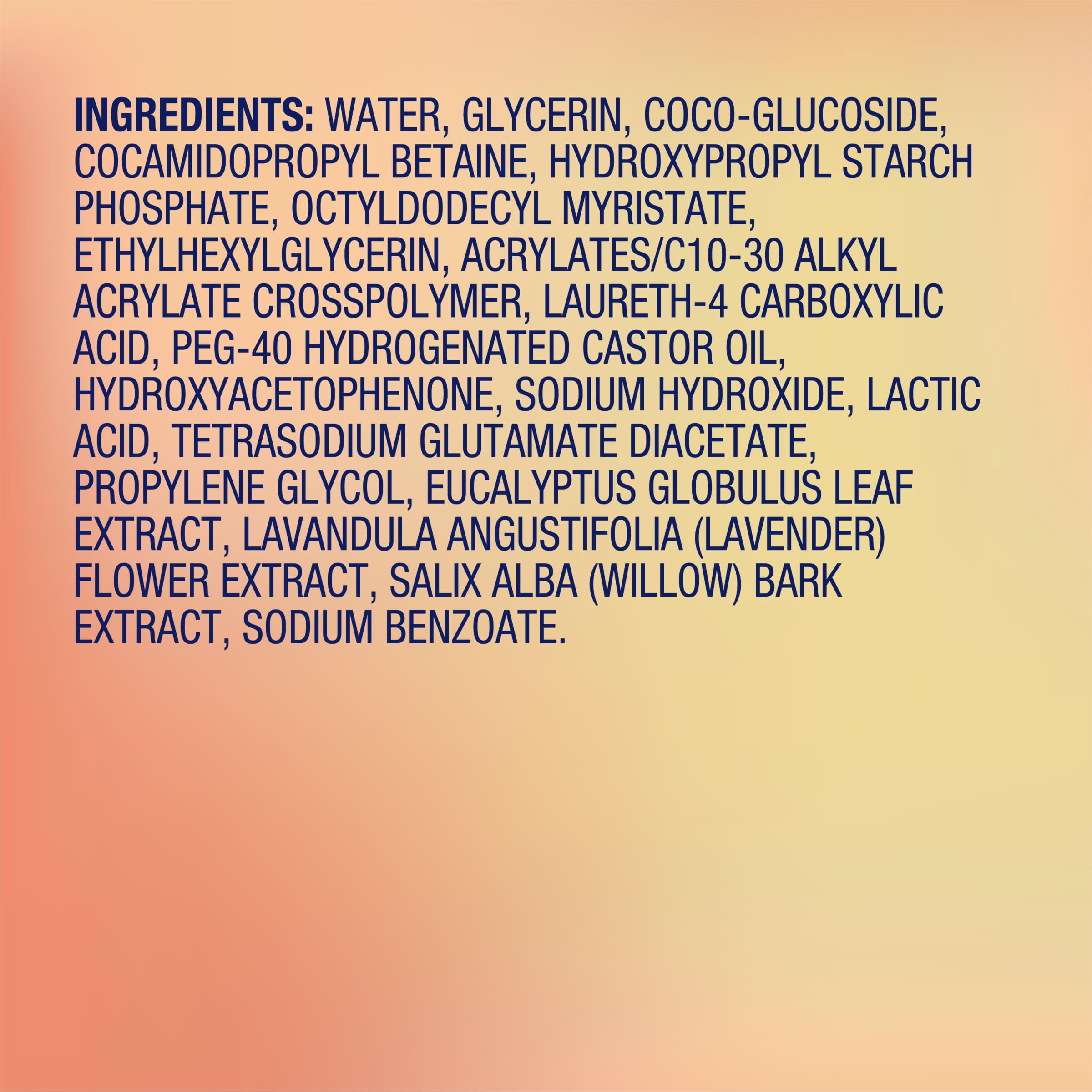 Bioré label ingredient list closeup showing fragrance-free and vegan claims