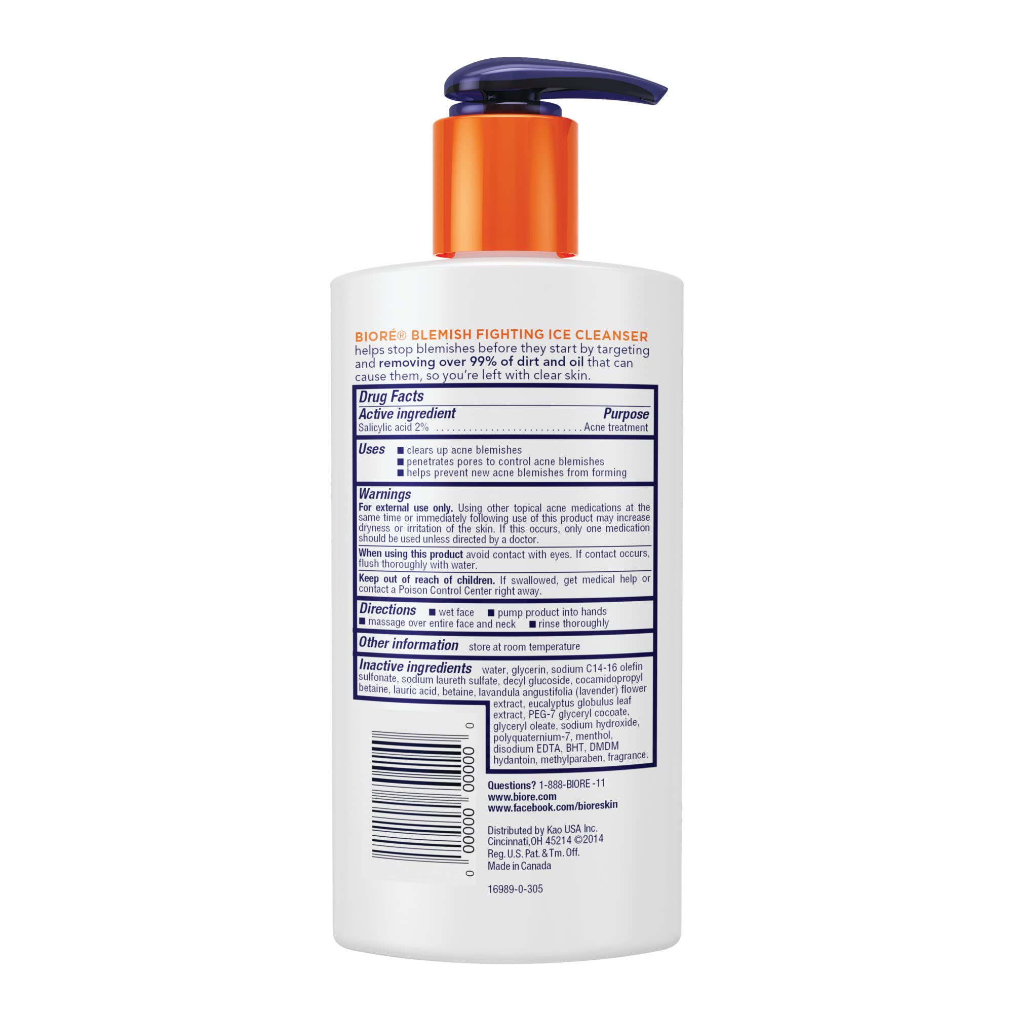 Bioré in bathroom sink setting showing refreshed skin after wash