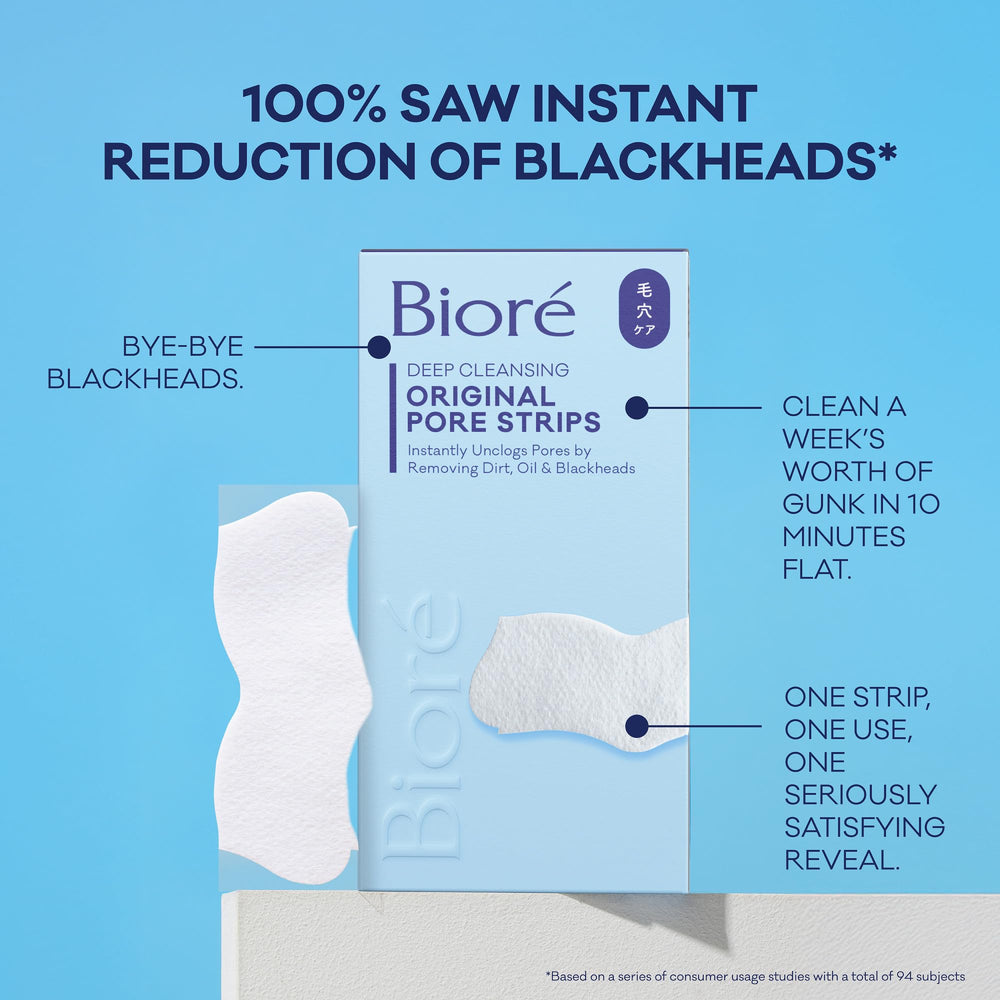Bioré lifestyle image on bathroom vanity showing easy at-home treatment