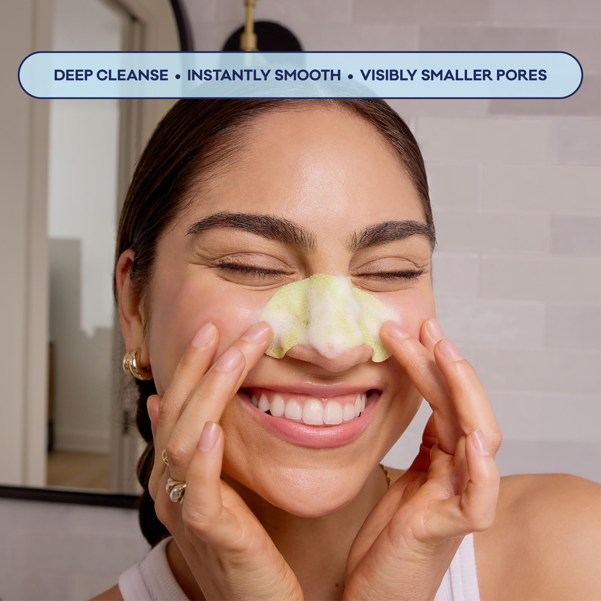 Bioré silicone scrubber detail highlighting gentle physical exfoliation