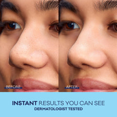 Bioré strip being peeled off to show painless removal and visible results