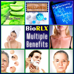BioRLX soothing applied to sunburned arm to cool and relieve redness