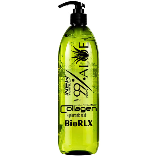 BioRLX front packaging bottle showing 250 ml size and clear gel benefits