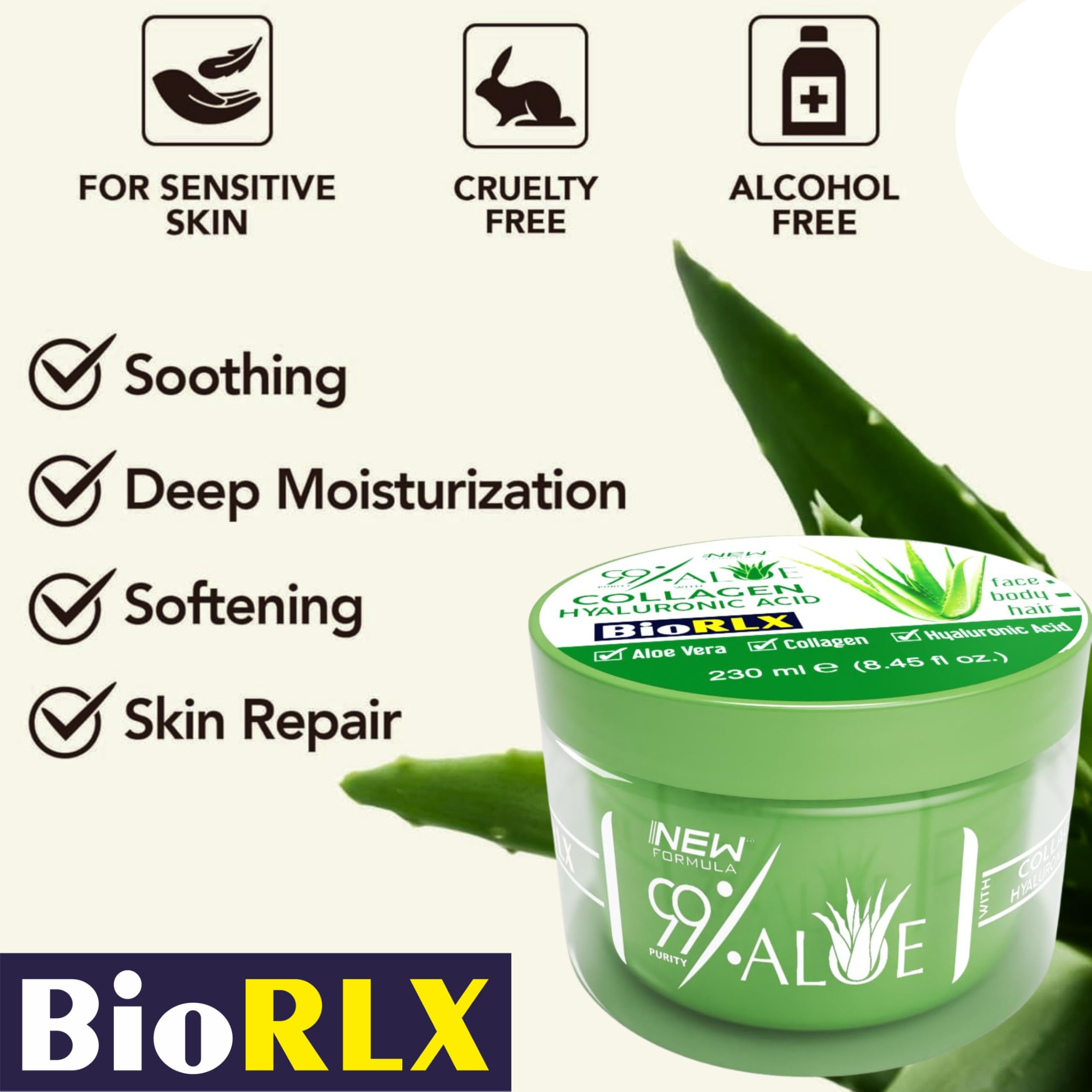 BioRLX smoothing through hair ends for frizz control and shine