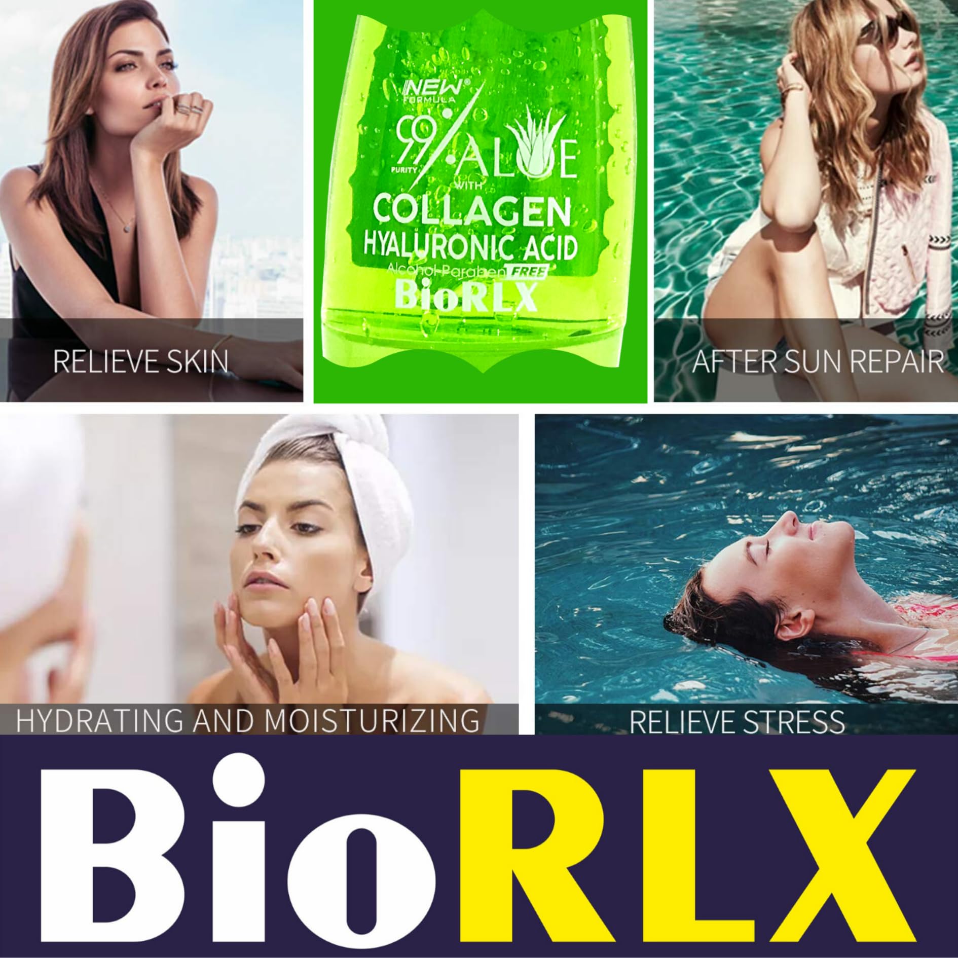 BioRLX gel being dispensed from bottle illustrating easy, controlled application