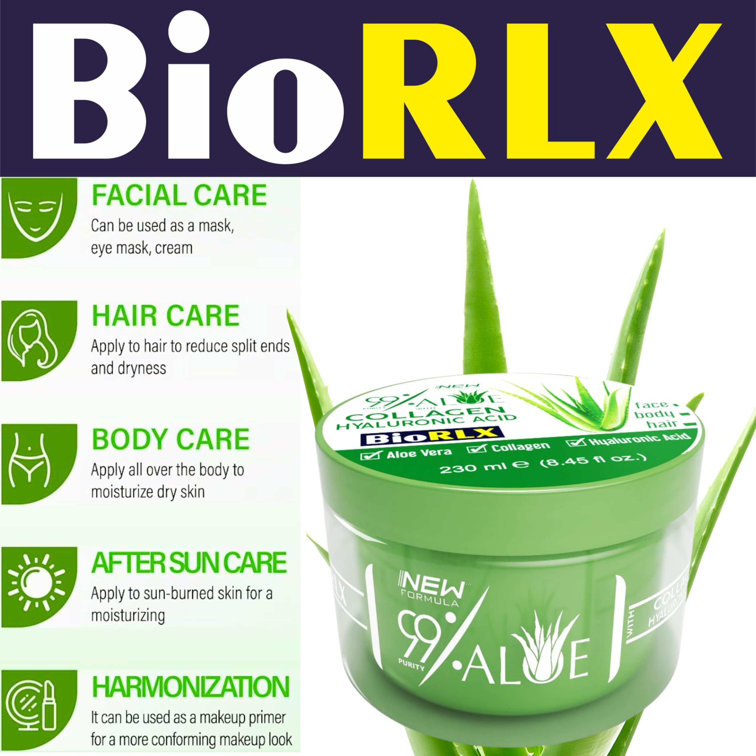 BioRLX jar held in hand to show true 8.5 fl.oz size and scale