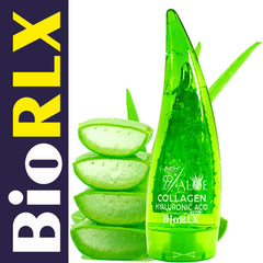 BioRLX gel texture close-up highlighting clear, non-sticky formula and smooth application