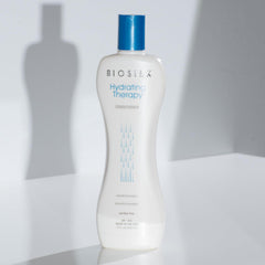 BioSilk conditioner on bathroom shelf styled to show routine-ready packaging