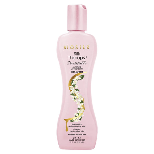 BioSilk bottle front packaging showing product and scent benefits