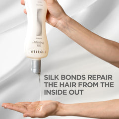BioSilk lather in palm showing gentle suds and softening effect