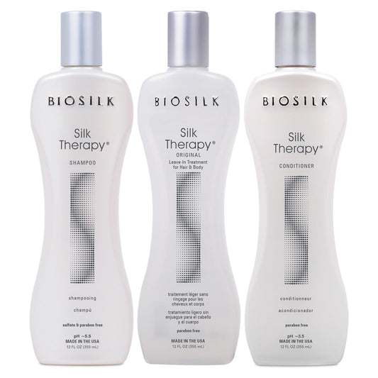 BioSilk kit front packaging showing complete trio and benefits